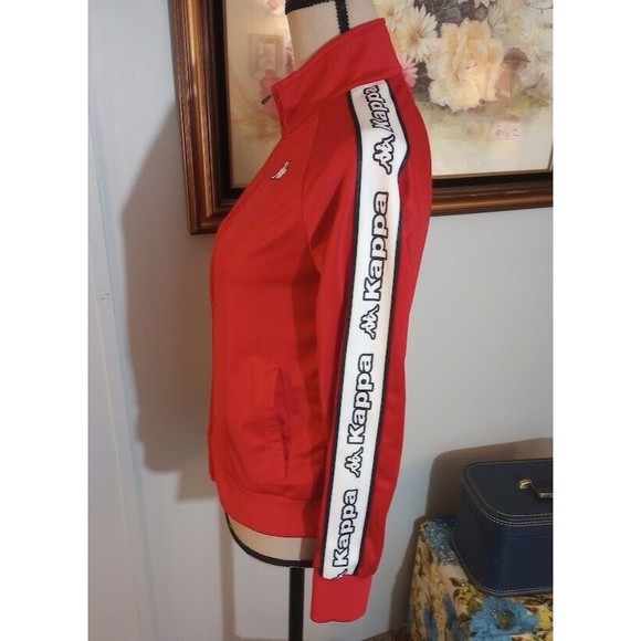 Kappa Classic Ribbon Sleeve Full-Zip Track Jacket Slim Fit Small - Picture 1 of 9